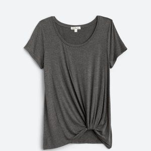 NINE BRITTON Levie Knot Front Knit Tee